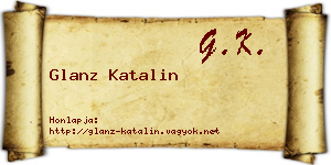 Glanz Katalin névjegykártya